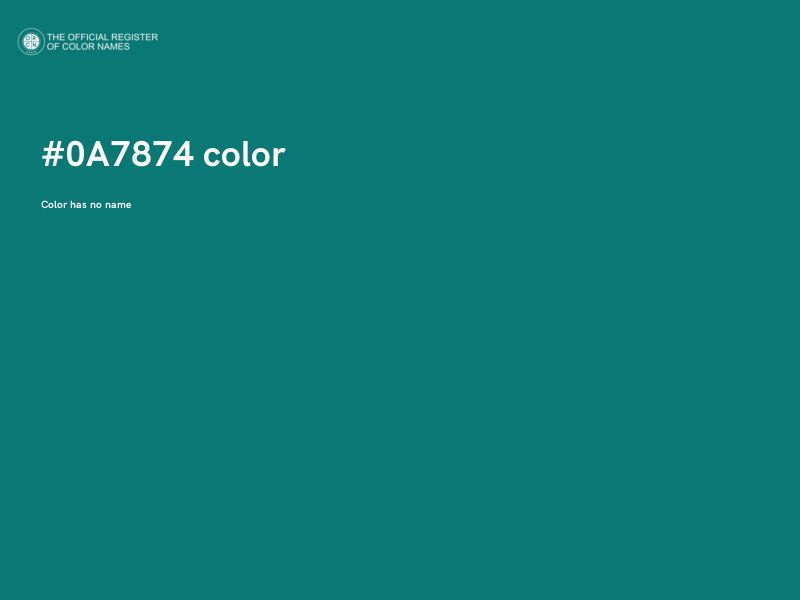 #0A7874 color image