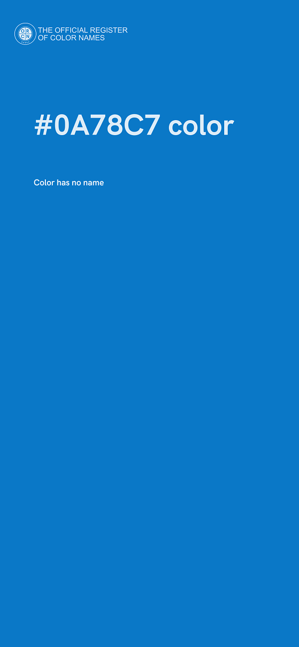 #0A78C7 color image