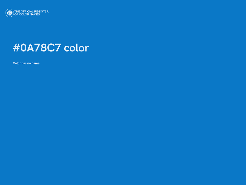 #0A78C7 color image