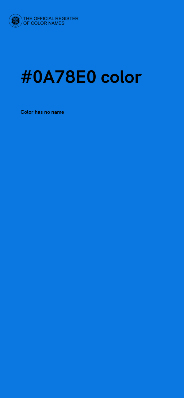 #0A78E0 color image
