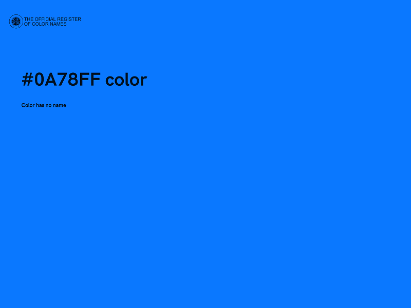 #0A78FF color image