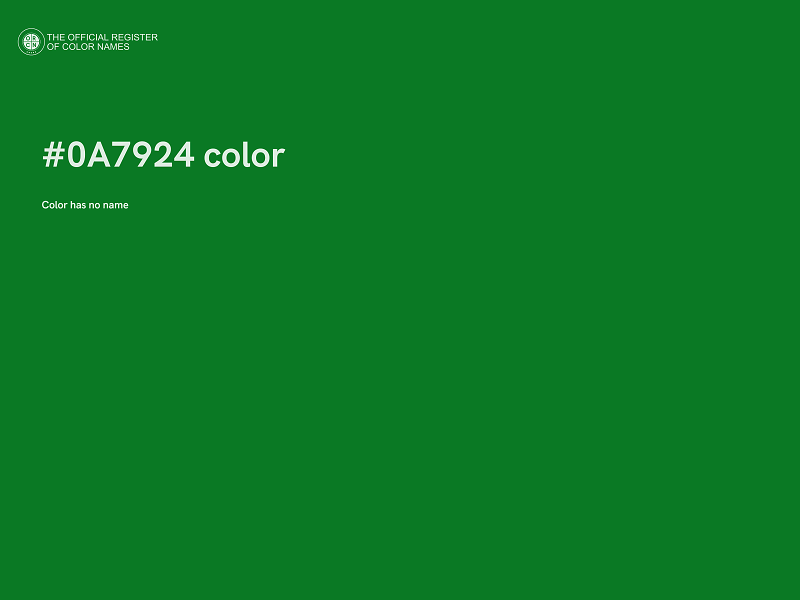 #0A7924 color image