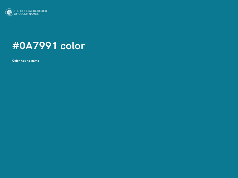 #0A7991 color image