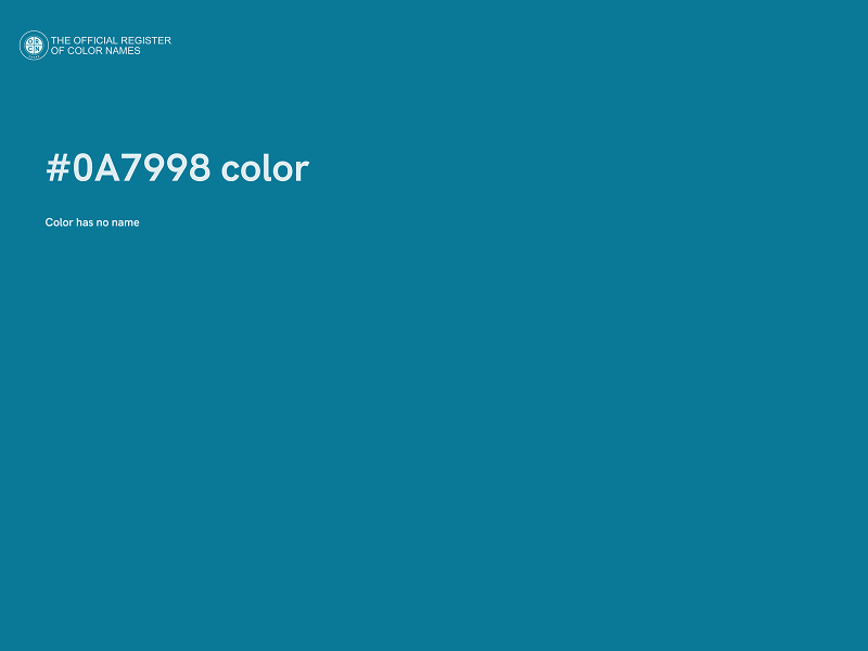 #0A7998 color image