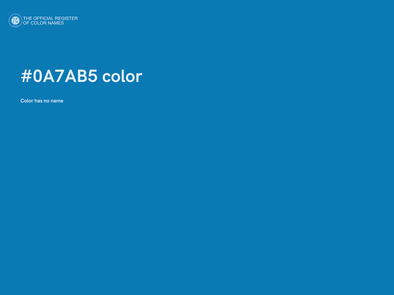 #0A7AB5 color image