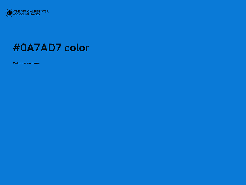 #0A7AD7 color image