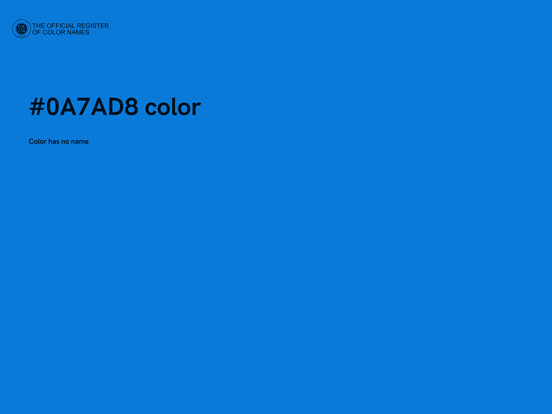 #0A7AD8 color image