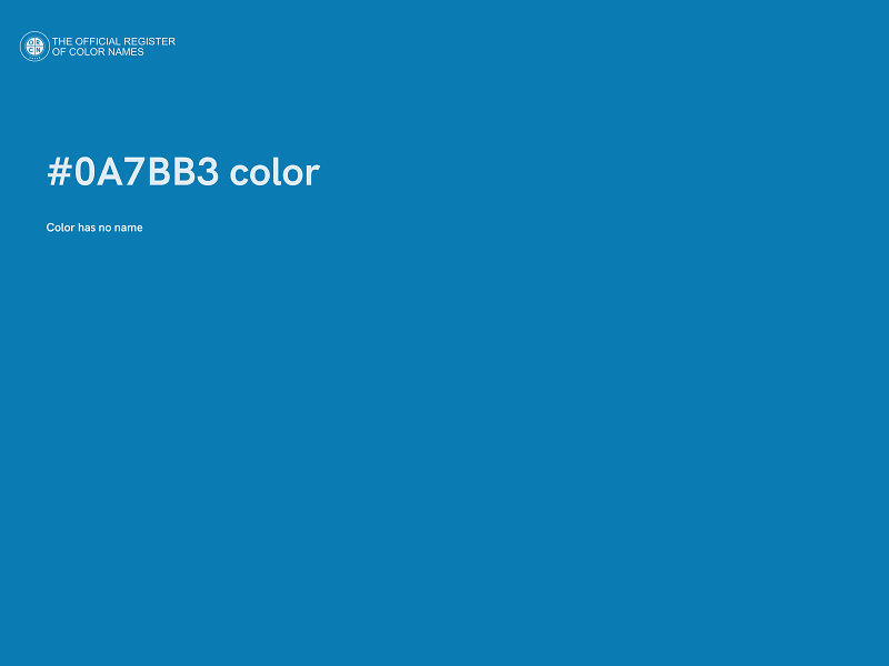 #0A7BB3 color image