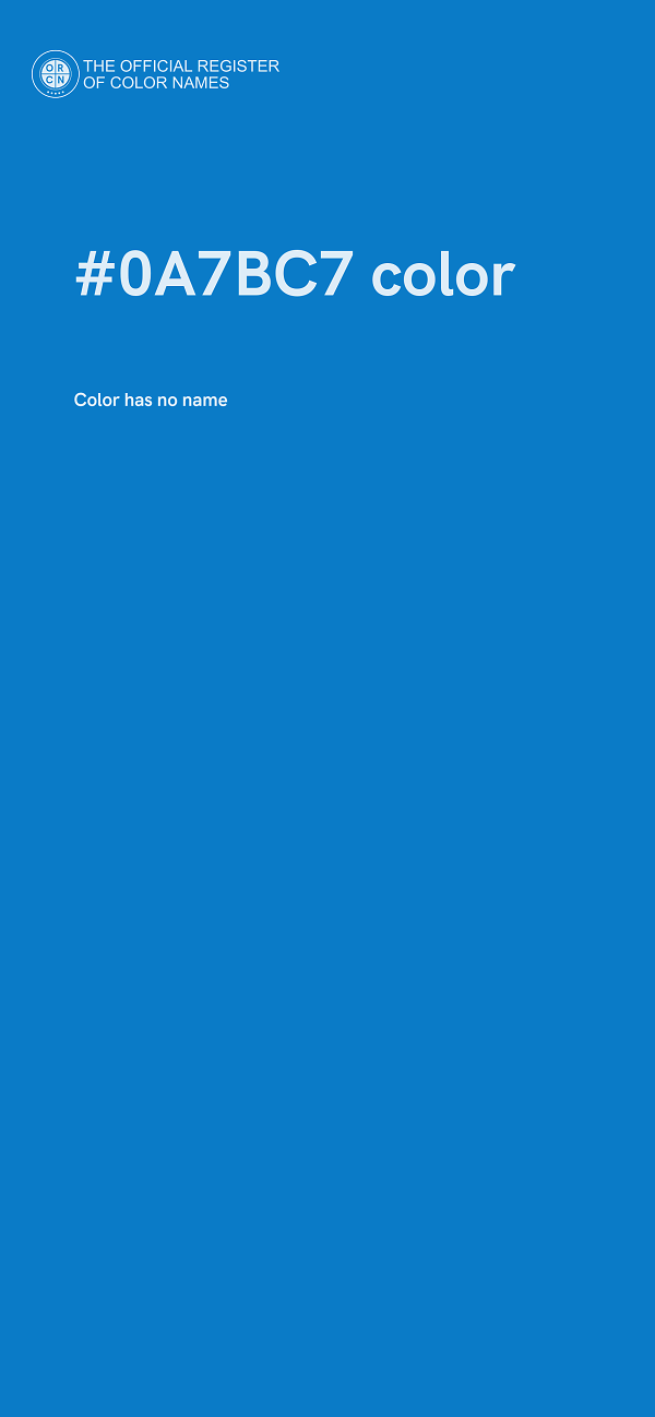 #0A7BC7 color image