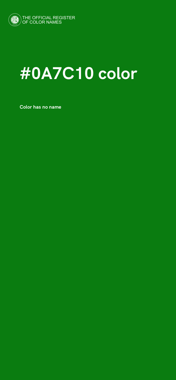 #0A7C10 color image