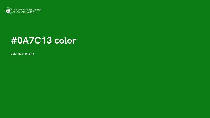 #0A7C13 color image