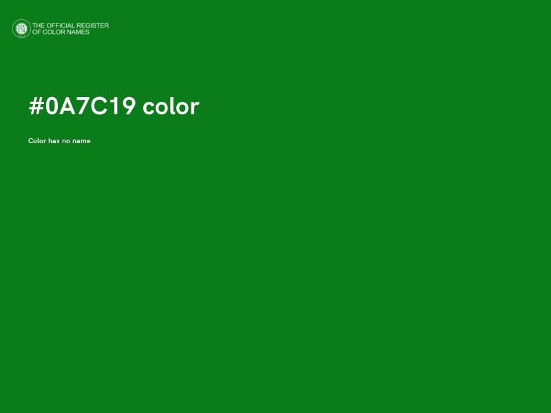 #0A7C19 color image