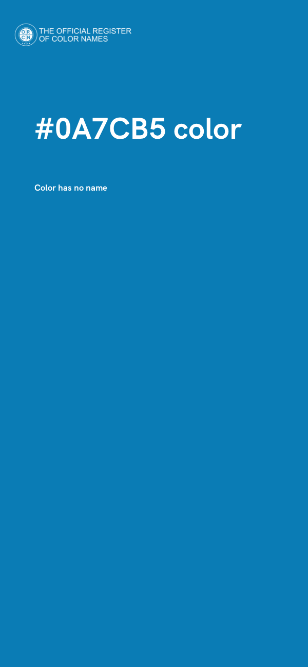 #0A7CB5 color image