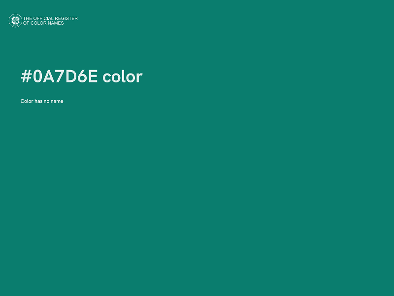 #0A7D6E color image