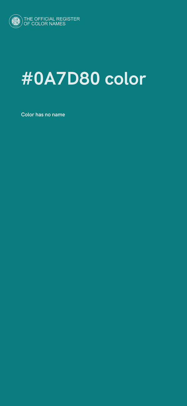 #0A7D80 color image