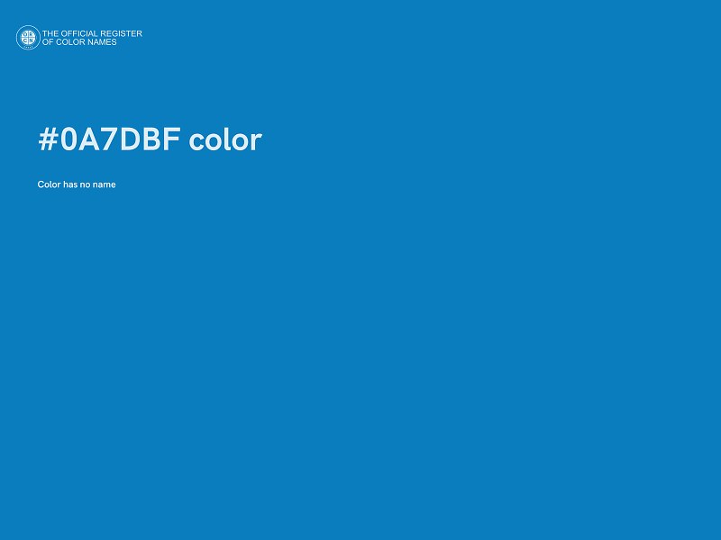 #0A7DBF color image