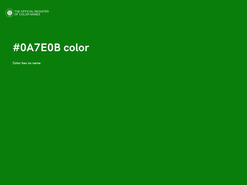 #0A7E0B color image