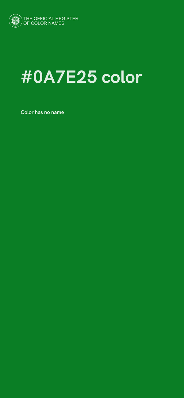 #0A7E25 color image
