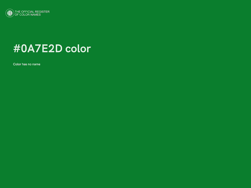 #0A7E2D color image