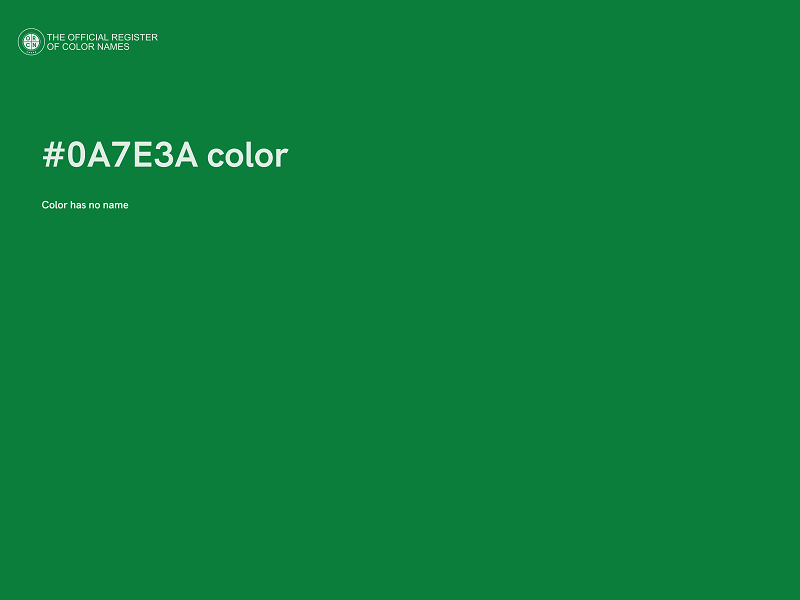 #0A7E3A color image