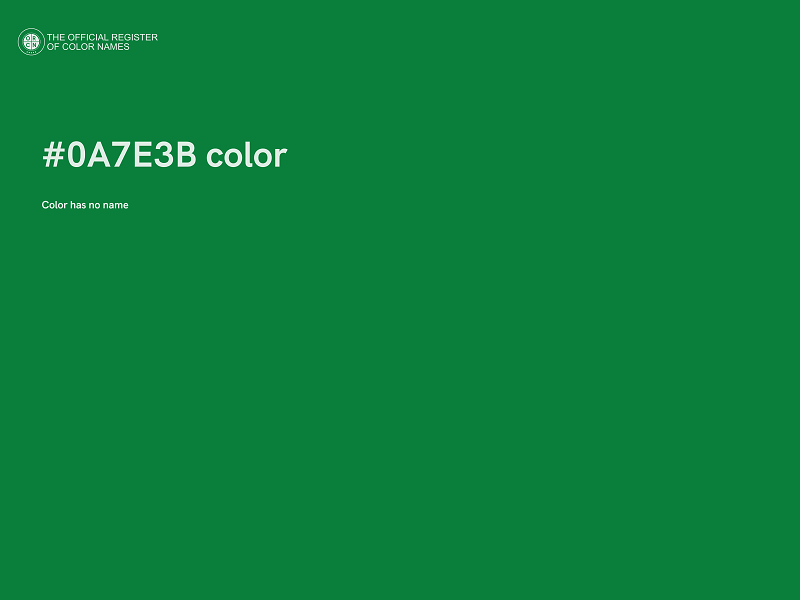 #0A7E3B color image