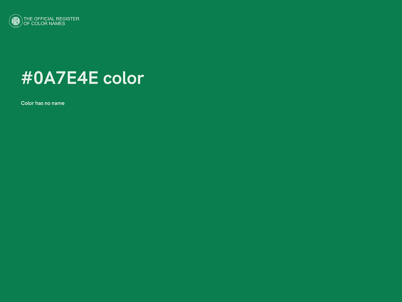 #0A7E4E color image