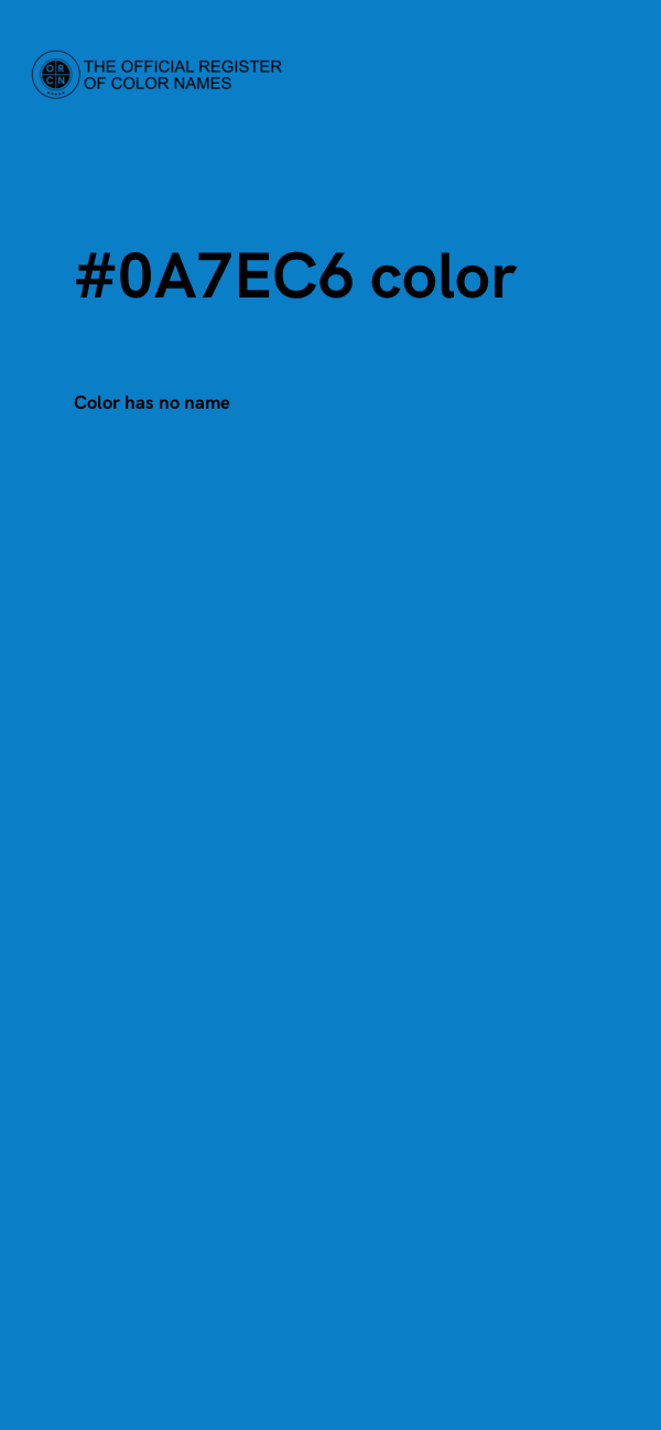 #0A7EC6 color image