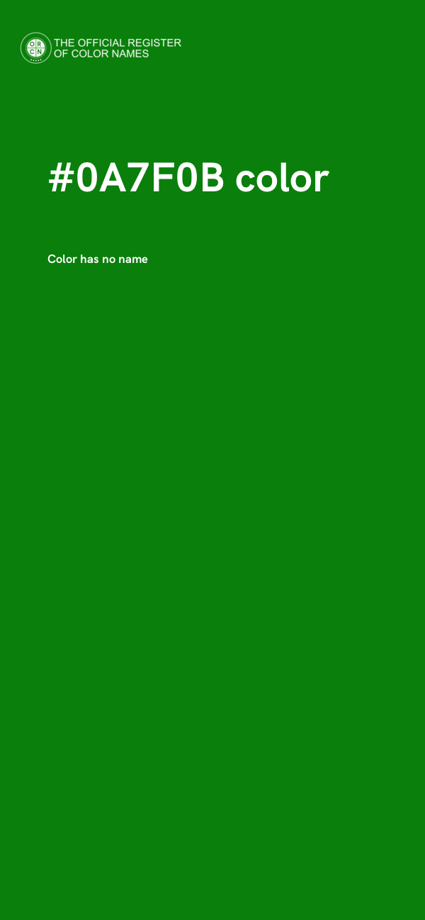 #0A7F0B color image