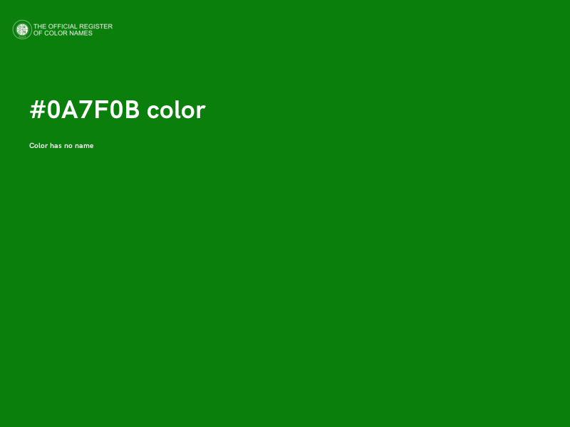 #0A7F0B color image