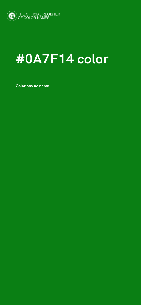#0A7F14 color image