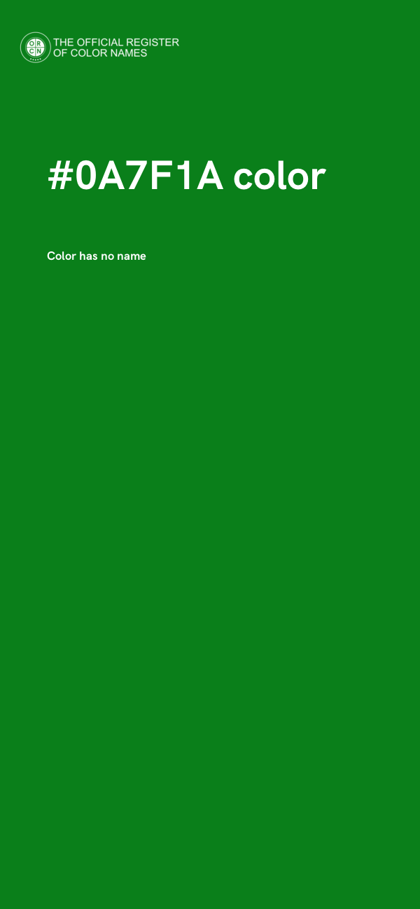 #0A7F1A color image