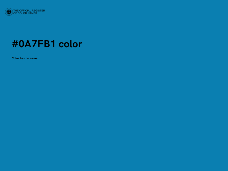 #0A7FB1 color image