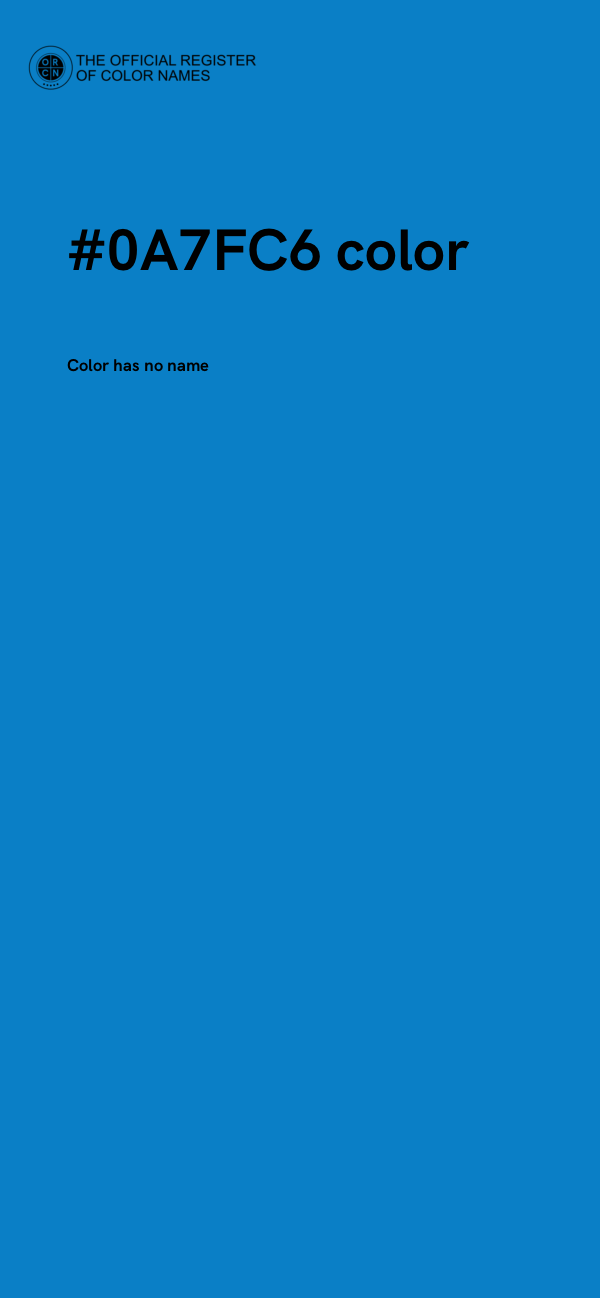 #0A7FC6 color image