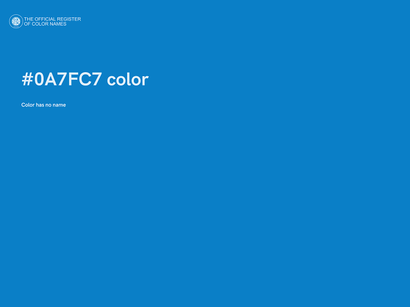#0A7FC7 color image