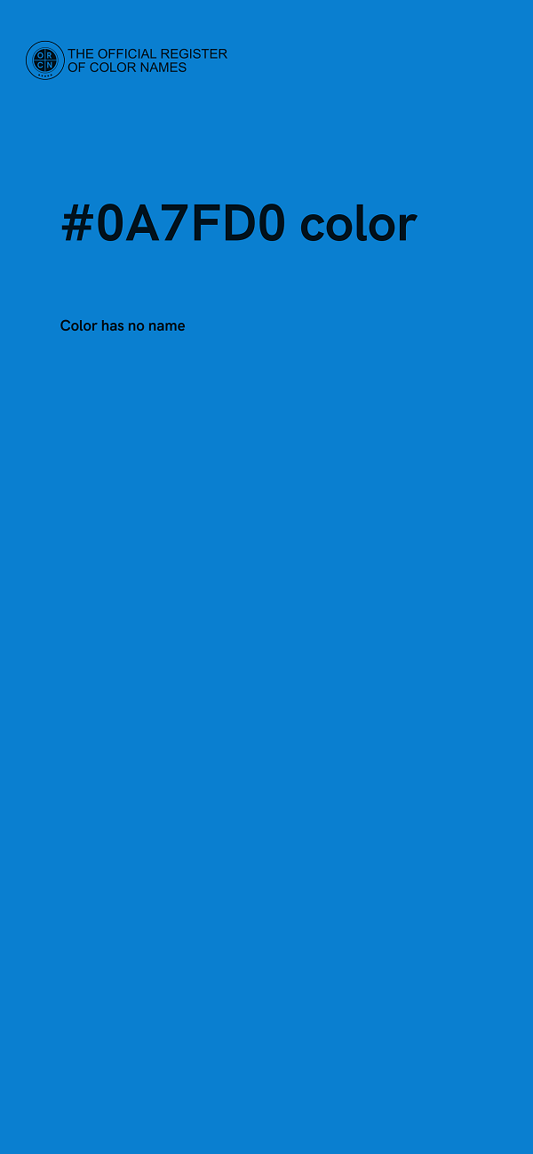 #0A7FD0 color image