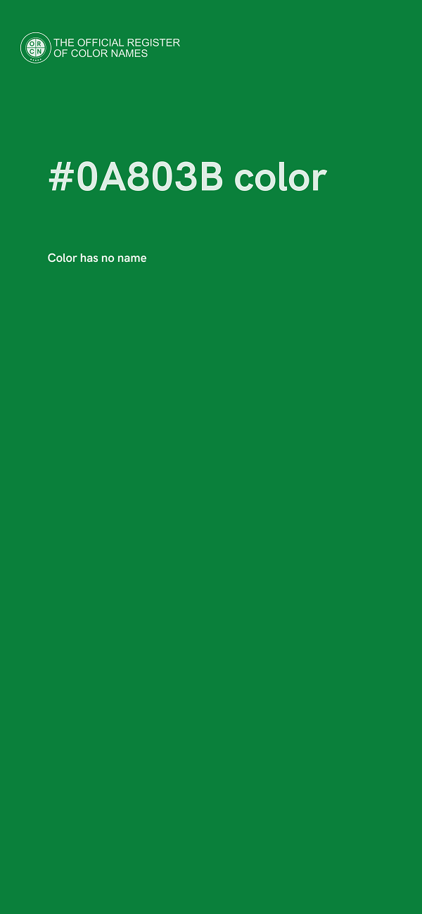 #0A803B color image
