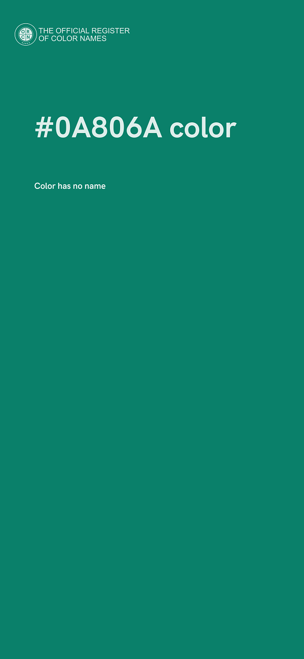 #0A806A color image
