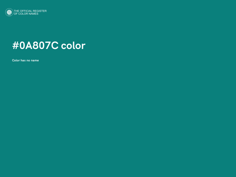 #0A807C color image