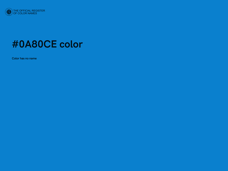 #0A80CE color image