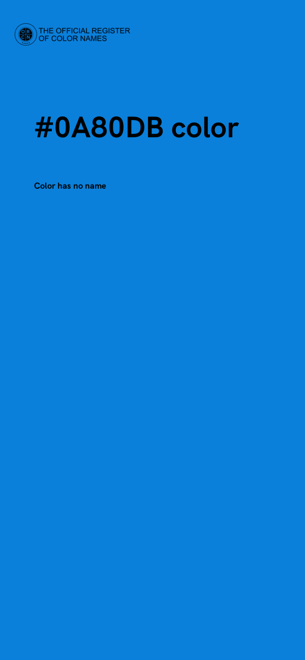 #0A80DB color image