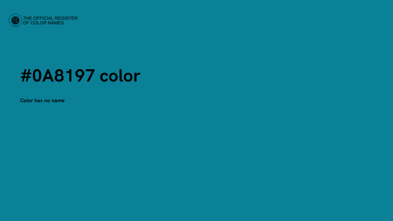 #0A8197 color image