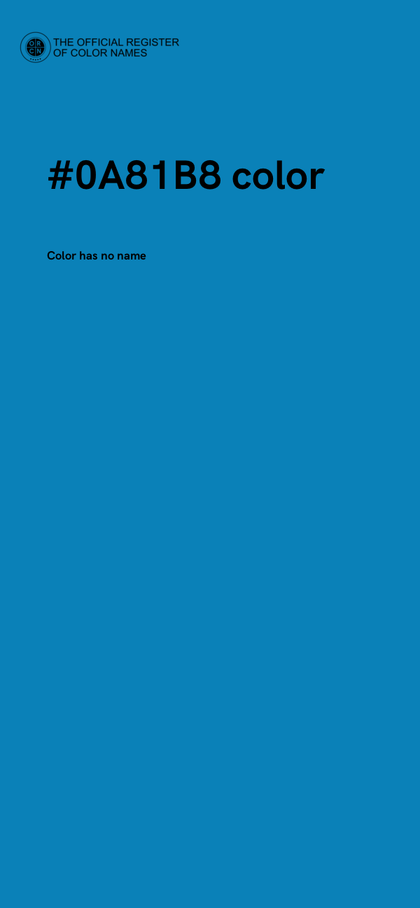 #0A81B8 color image