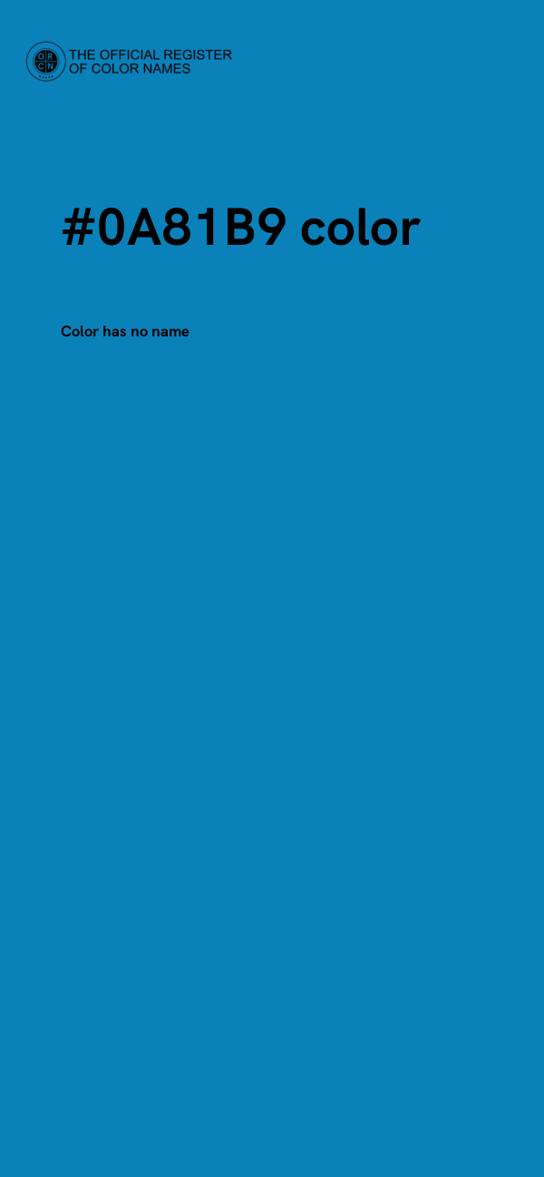 #0A81B9 color image