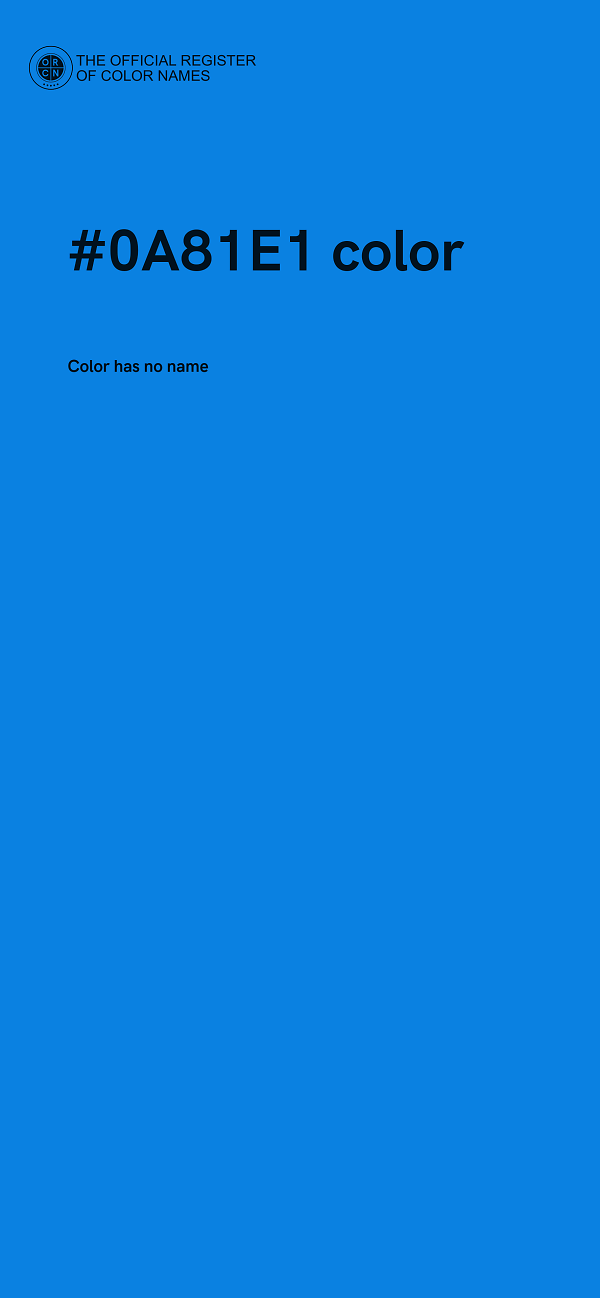 #0A81E1 color image