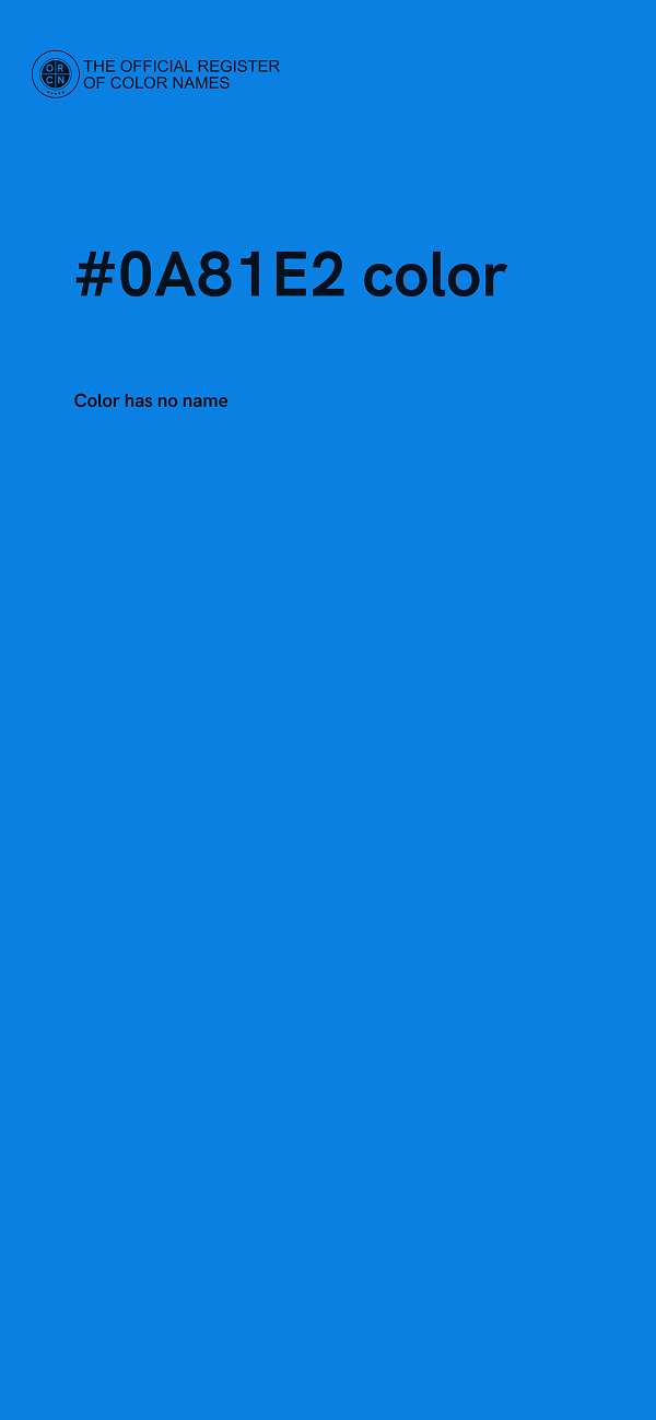 #0A81E2 color image