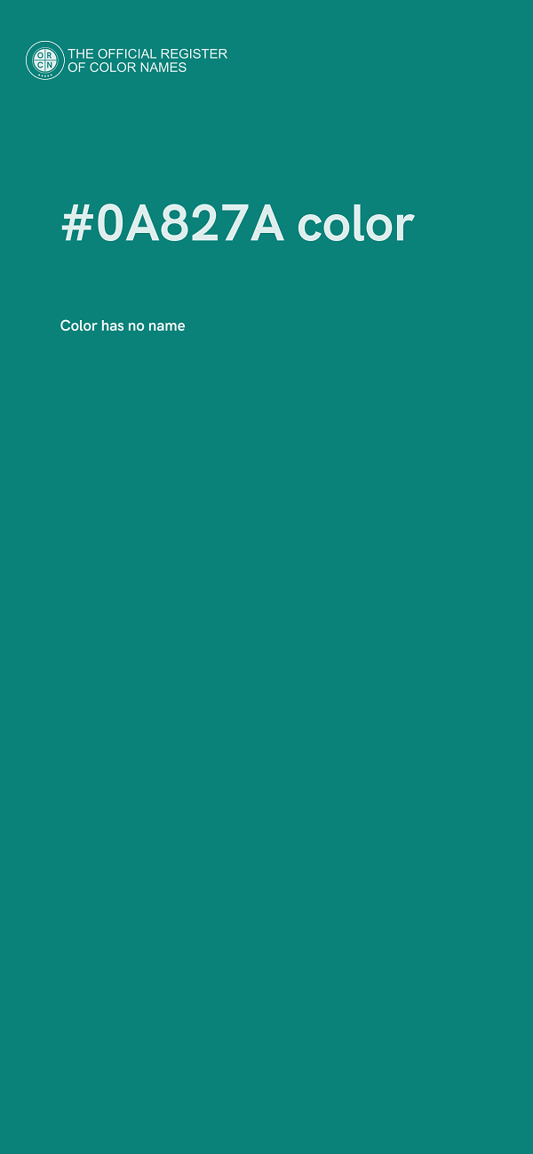 #0A827A color image