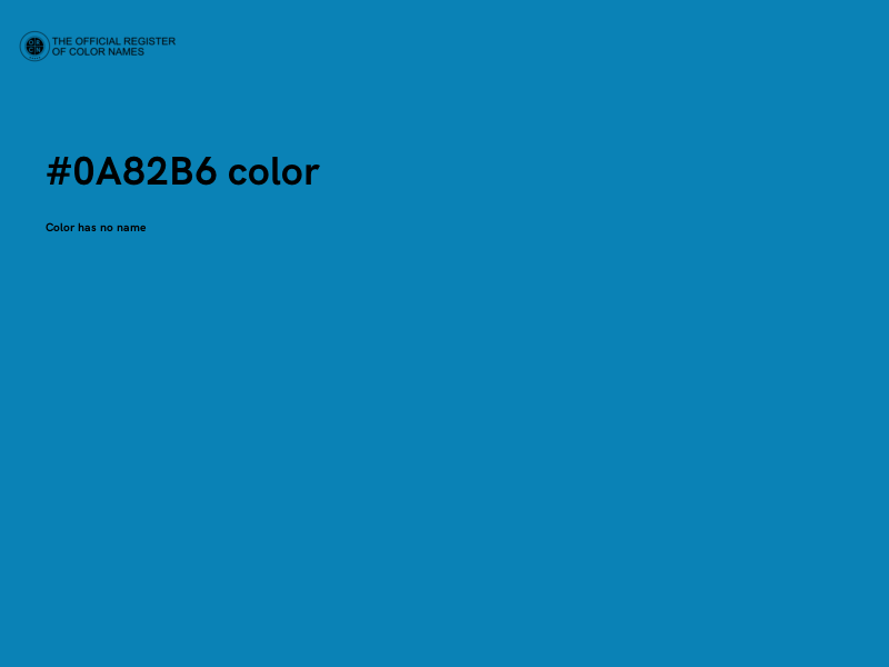 #0A82B6 color image