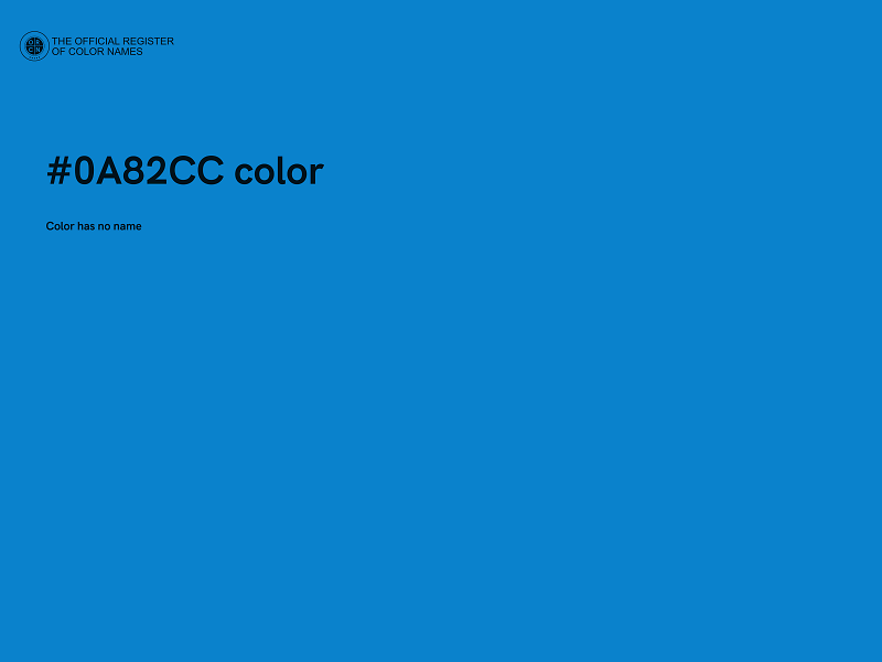 #0A82CC color image