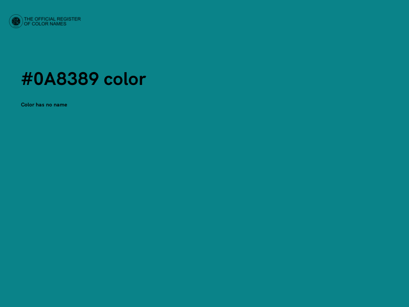 #0A8389 color image