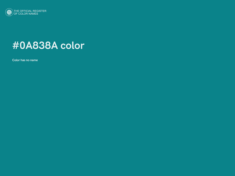 #0A838A color image